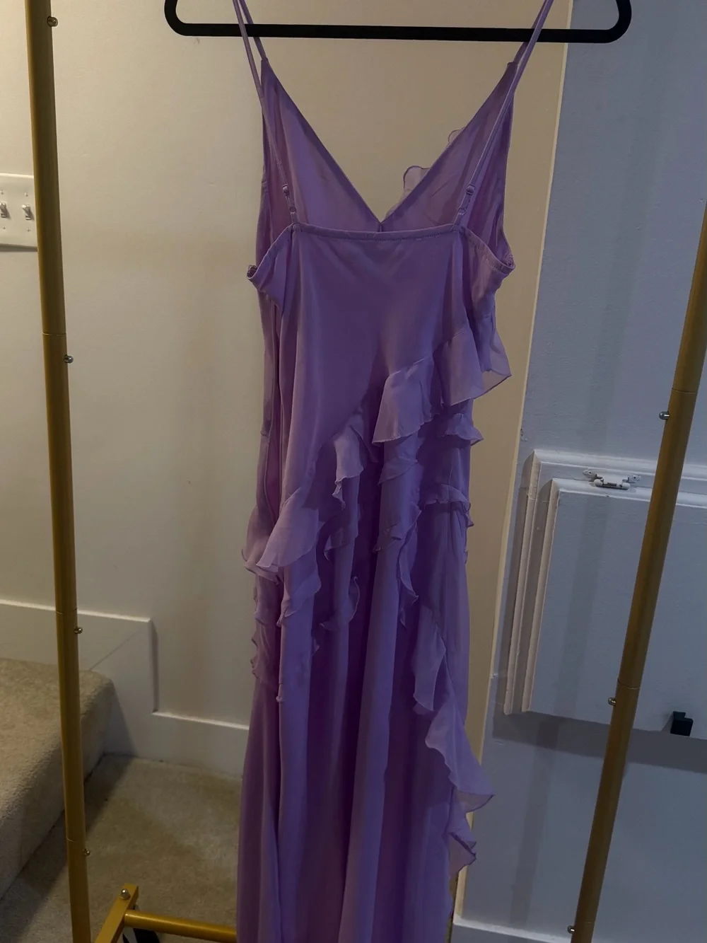 Abercrombie Lavender Ruffle Slip Maxi Dress - Women